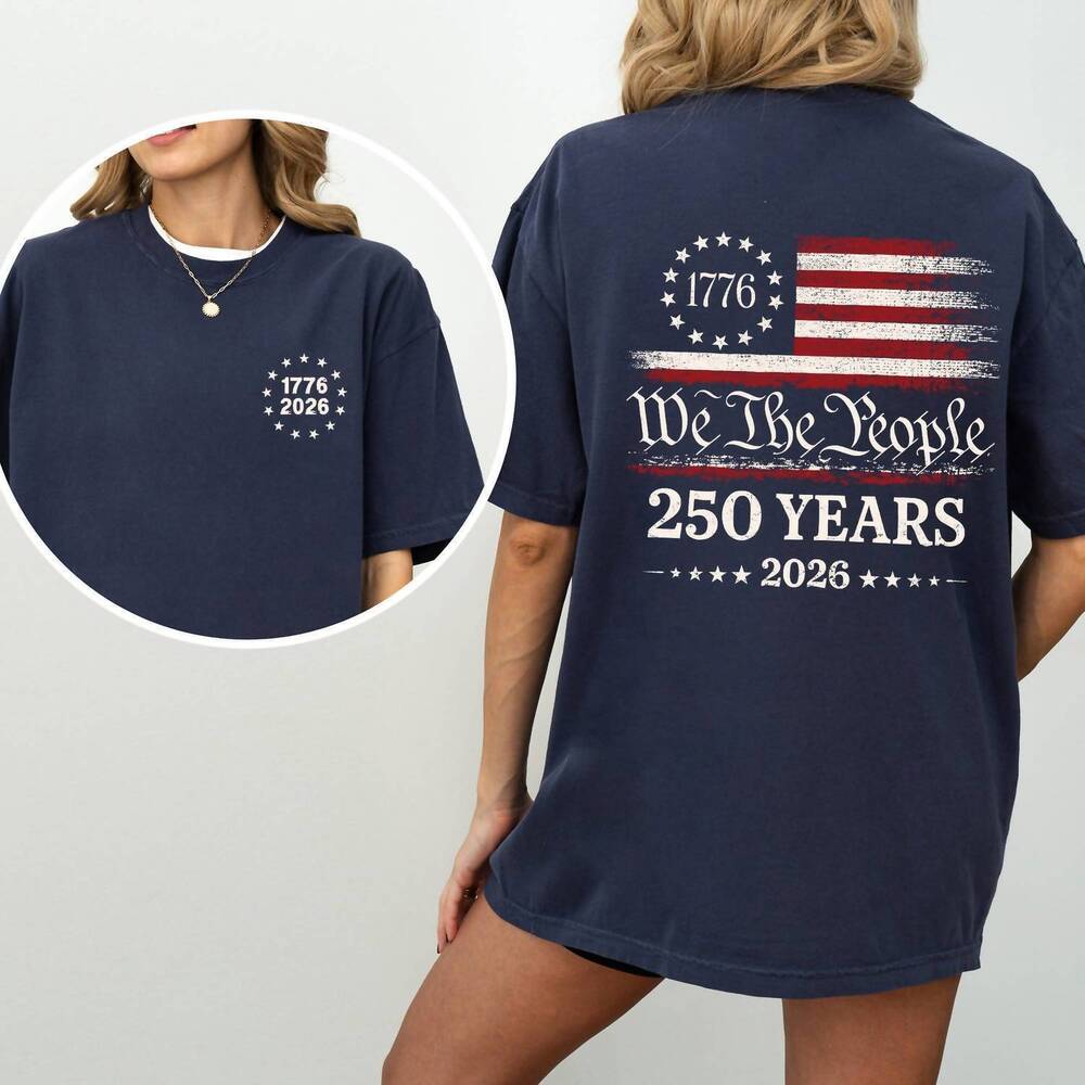 NEW REFINERY NUMBER ONE women's we the people, 250 years, flag, comfort colors t